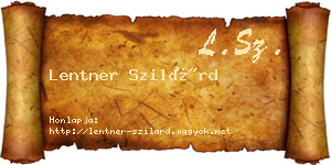 Lentner Szilárd névjegykártya