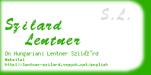 szilard lentner business card